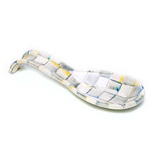 Cargar imagen en el visor de la galería, Sterling Check Enamel Spoon Rest