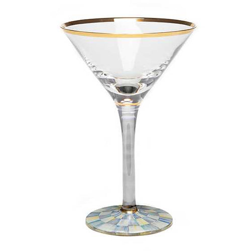 Sterling Check Martini Glass