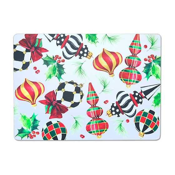 Deck the Halls Cork Back Placemats - Set of 4