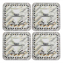 Cargar imagen en el visor de la galería, Hotel Silver Cork Back Coasters - Set of 4