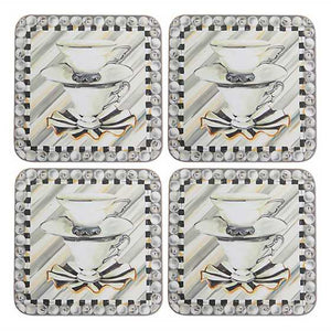 Hotel Silver Cork Back Coasters - Set of 4