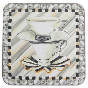 Hotel Silver Cork Back Coasters - Set of 4