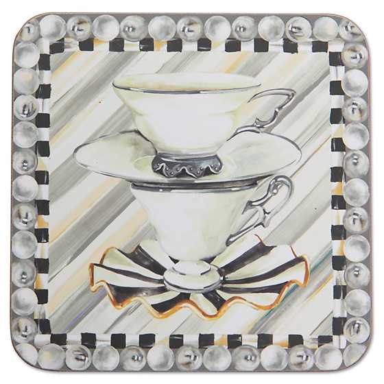 Hotel Silver Cork Back Coasters - Set of 4