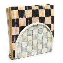 Cargar imagen en el visor de la galería, Sterling Check Enamel Napkin Holder