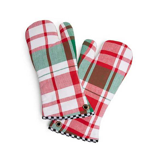 Holiday Spruce Oven Mitts - Set Of 2