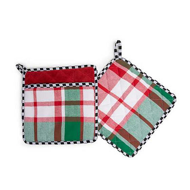 Holiday Spruce Potholders - Set Of 2