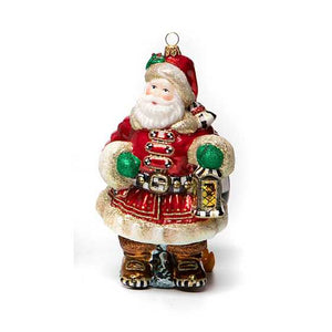 Glass Ornament - Christmas Magic Town Crier Santa