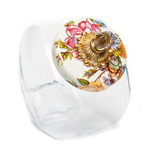 Cargar imagen en el visor de la galería, Sweets Jar with Flower Market Enamel Lid - White