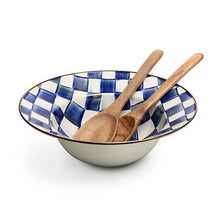 Cargar imagen en el visor de la galería, Royal Check Enamel Salad Serving Set