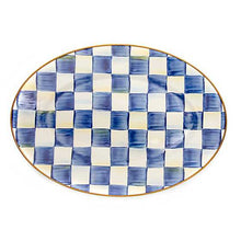 Cargar imagen en el visor de la galería, Royal Check Enamel Oval Platter - Small