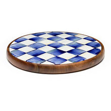 Cargar imagen en el visor de la galería, Royal Check Enamel Trivet - Large