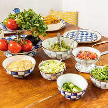 Cargar imagen en el visor de la galería, Sterling Check Enamel Everyday Bowl - Medium