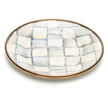 Cargar imagen en el visor de la galería, Sterling Check Enamel Appetizer Plates - Set of 4