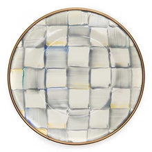 Cargar imagen en el visor de la galería, Sterling Check Enamel Appetizer Plates - Set of 4