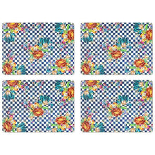 Cargar imagen en el visor de la galería, Royal Flower Market Cork Back Placemats - Set of 4