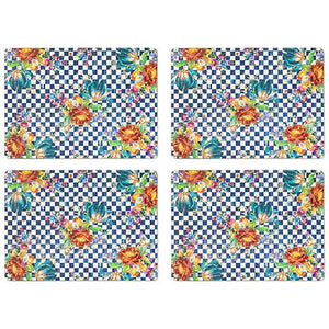 Royal Flower Market Cork Back Placemats - Set of 4