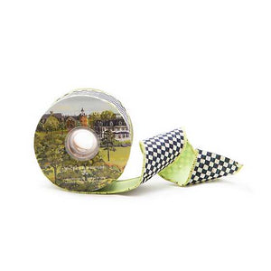 Courtly Check 2.5" Ribbon - Spring Green
