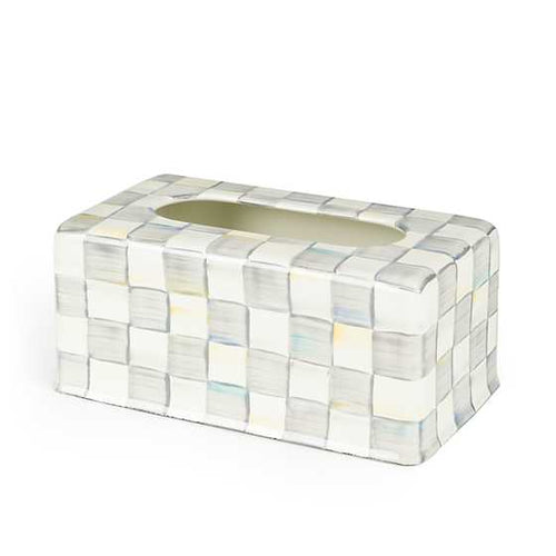 Sterling Check Enamel Standard Tissue Box Cover