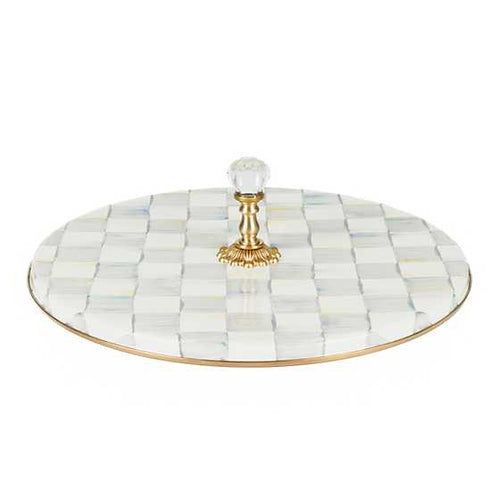 Sterling Check Enamel Cheese Course