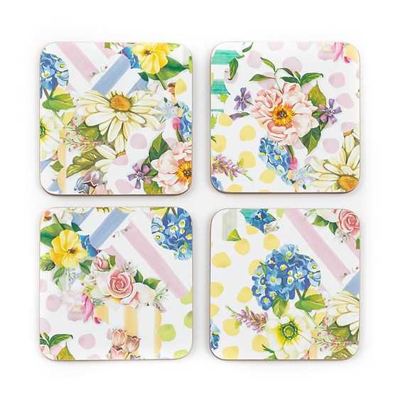 Wildflowers Cork Back Coasters - Set of 4