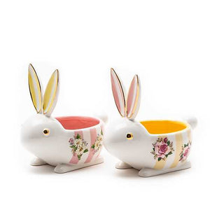 Wildflowers Bunny Dishes - Set of 2