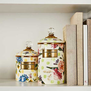 Wildflowers Enamel Large Canister - Green